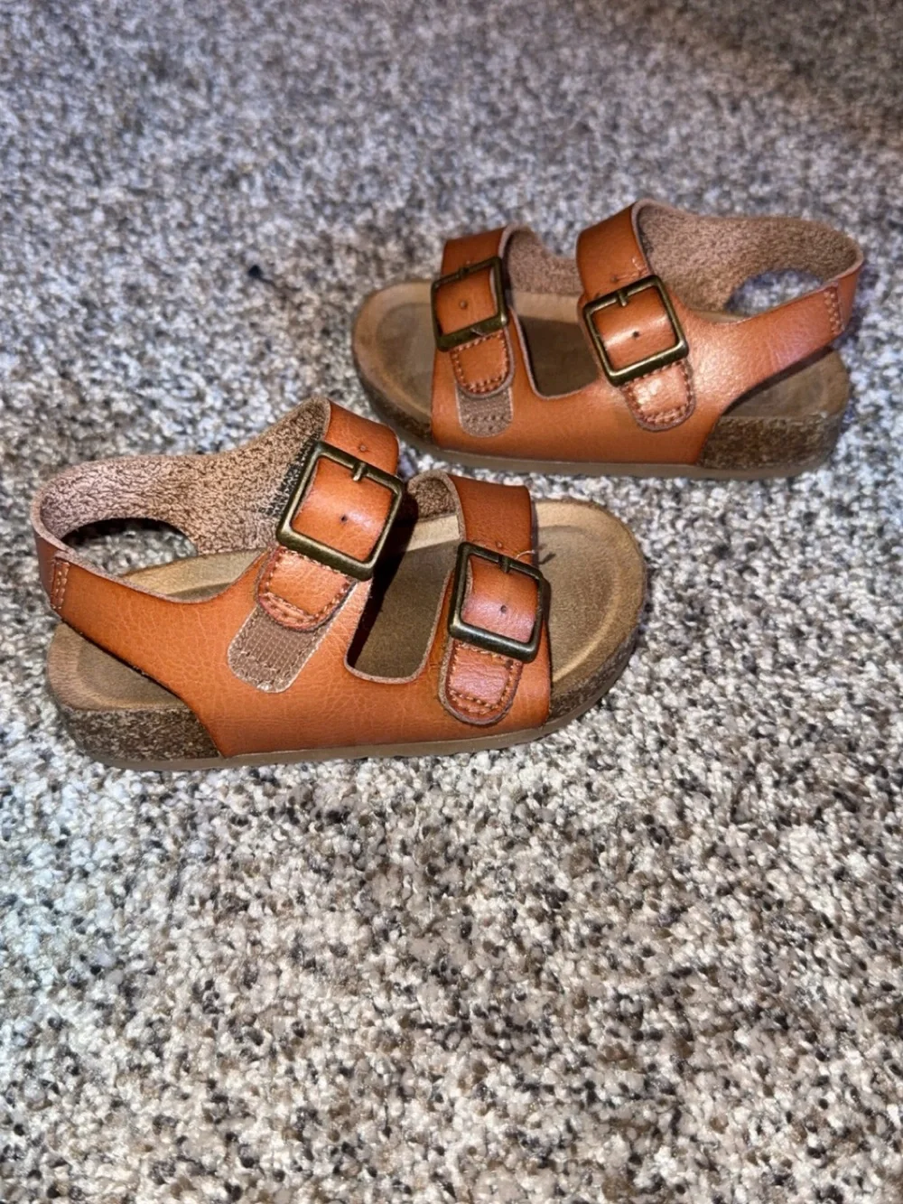 Cat & Jack Brown Buckle Sandals & WN Canvas Pull On